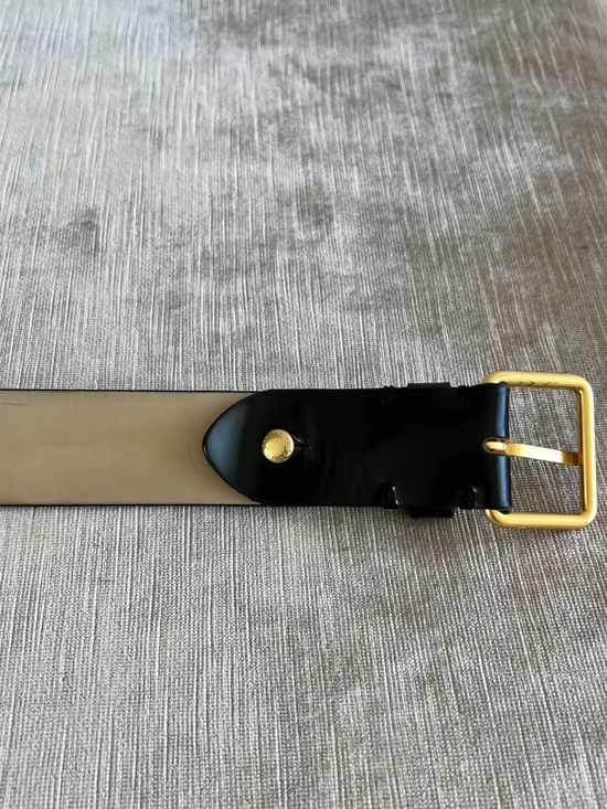 MARC BY MARC JACOBS, Made in Italy, Black Gold HW Buckle Leather Belt, Sz: S/M main image 5